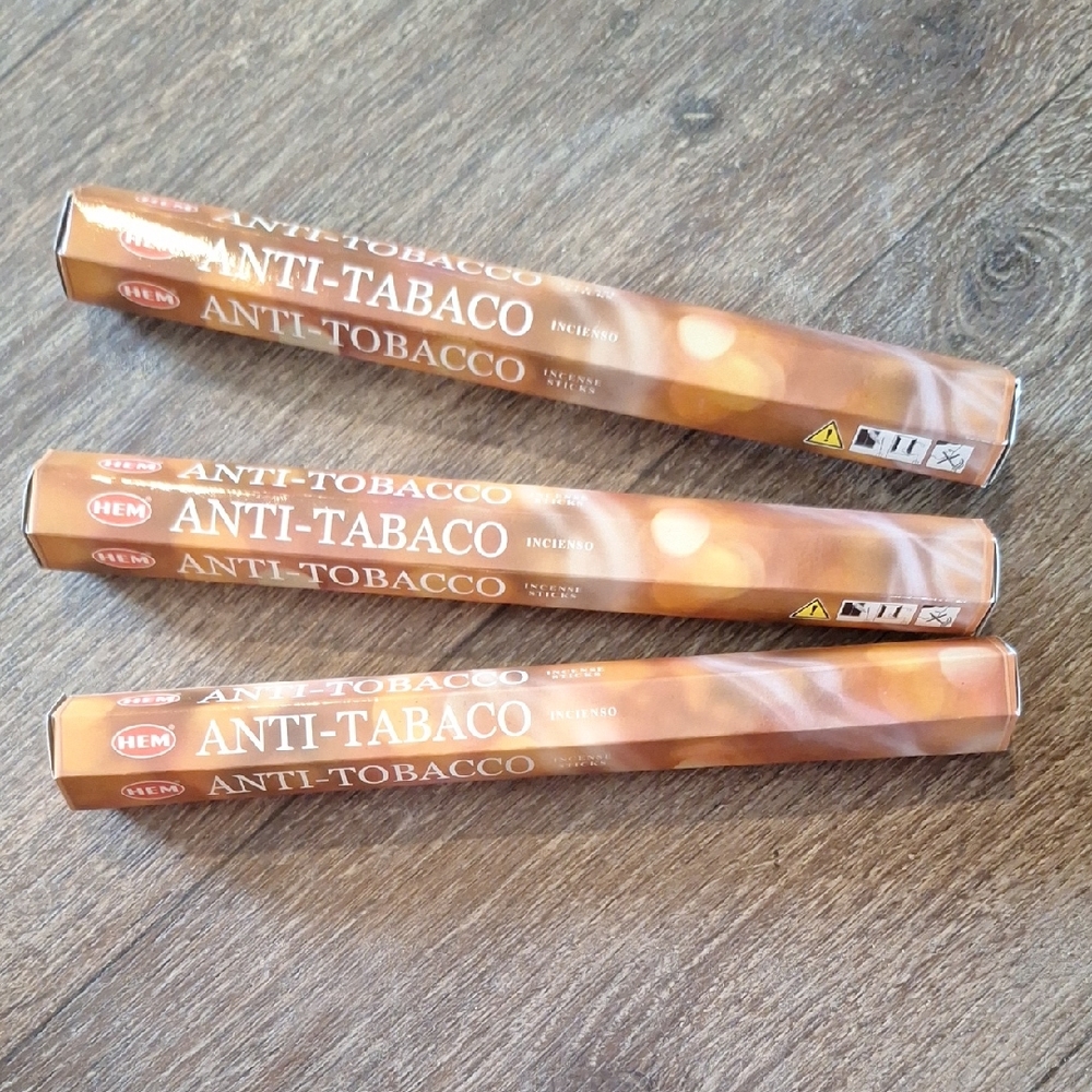 Hem Anti-Tobacco Incense Sticks in Warm Brown Packaging